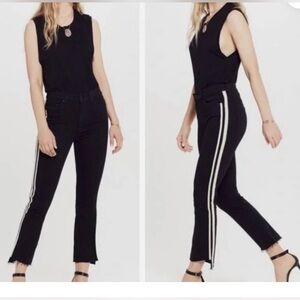 MOTHER “The Insider Crop Step Fray” jeans in the Guilty Racer